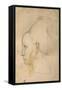 France, Paris, Head of a Young Woman-null-Framed Stretched Canvas