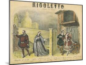 France, Paris, Lithograph Depicting Final Act of "Rigoletto"-Giuseppe Verdi-Mounted Giclee Print