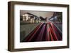 France, Paris, Louvre, Quai Des Tuileries, Street Scene, Light Tracks, Night-Rainer Mirau-Framed Photographic Print