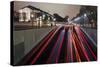 France, Paris, Louvre, Quai Des Tuileries, Street Scene, Light Tracks, Night-Rainer Mirau-Stretched Canvas