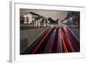 France, Paris, Louvre, Quai Des Tuileries, Street Scene, Light Tracks, Night-Rainer Mirau-Framed Photographic Print