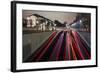 France, Paris, Louvre, Quai Des Tuileries, Street Scene, Light Tracks, Night-Rainer Mirau-Framed Photographic Print