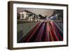 France, Paris, Louvre, Quai Des Tuileries, Street Scene, Light Tracks, Night-Rainer Mirau-Framed Photographic Print