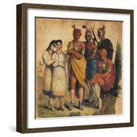 France, Paris, Native Americans in 1850-null-Framed Giclee Print