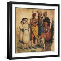 France, Paris, Native Americans in 1850-null-Framed Giclee Print