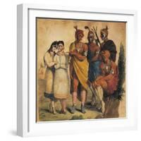 France, Paris, Native Americans in 1850-null-Framed Giclee Print