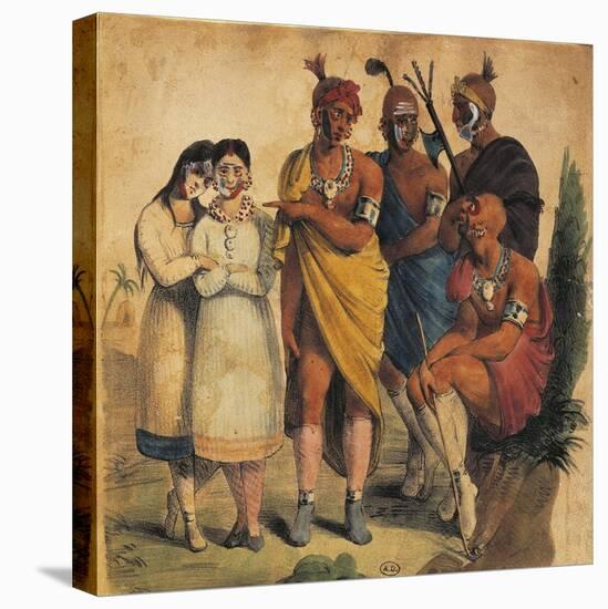 France, Paris, Native Americans in 1850-null-Stretched Canvas