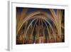 France, Paris, Notre Dame Cathedral, Lower Church, Apse, Ribbed Vaulted Ceiling-Samuel Magal-Framed Photographic Print