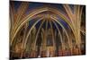 France, Paris, Notre Dame Cathedral, Lower Church, Apse, Ribbed Vaulted Ceiling-Samuel Magal-Mounted Photographic Print