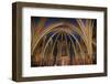 France, Paris, Notre Dame Cathedral, Lower Church, Apse, Ribbed Vaulted Ceiling-Samuel Magal-Framed Photographic Print