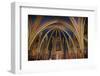 France, Paris, Notre Dame Cathedral, Lower Church, Apse, Ribbed Vaulted Ceiling-Samuel Magal-Framed Photographic Print