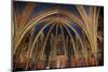 France, Paris, Notre Dame Cathedral, Lower Church, Apse, Ribbed Vaulted Ceiling-Samuel Magal-Mounted Photographic Print