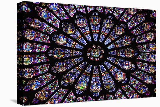 France, Paris, Notre Dame, Rose Window-null-Stretched Canvas