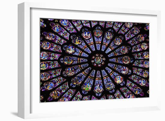France, Paris, Notre Dame, Rose Window-null-Framed Photographic Print