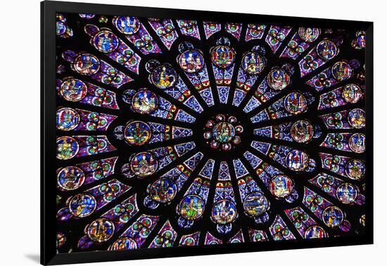 France, Paris, Notre Dame, Rose Window-null-Framed Photographic Print