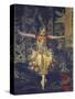 France, Paris, Painting of the Russian Dancer Tamara Karsavina in the Firebird by Igor Stravinsky-null-Stretched Canvas