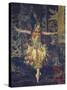 France, Paris, Painting of the Russian Dancer Tamara Karsavina in the Firebird by Igor Stravinsky-null-Stretched Canvas