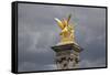 France, Paris, Pont Alexander III Bridge, Golden Statue-Samuel Magal-Framed Stretched Canvas