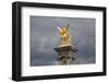 France, Paris, Pont Alexander III Bridge, Golden Statue-Samuel Magal-Framed Photographic Print