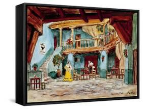 France, Paris, Reconstruction of the Scenes-null-Framed Stretched Canvas