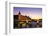 France, Paris, River Seine and Conciergerie at dusk.-Sergio Pitamitz-Framed Photographic Print