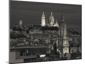 France, Paris, Sacre Coeur and Trinite D' Estienne D' Orves Church-Walter Bibikow-Mounted Photographic Print