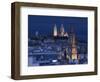 France, Paris, Sacre Coeur and Trinite D' Estienne D' Orves Church-Walter Bibikow-Framed Photographic Print