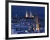 France, Paris, Sacre Coeur and Trinite D' Estienne D' Orves Church-Walter Bibikow-Framed Photographic Print