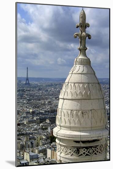 France. Paris. Sacre Coeur. Montmartre. Eiffel Tower-LatitudeStock-Mounted Photographic Print