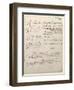 France, Paris, Score Manuscript of L'Arlesienne, 1872-null-Framed Giclee Print