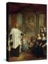 France, Paris, St Marguerite Church, St Vincent De Paul in Front of Ladies of Charity-Louis Galloche-Stretched Canvas