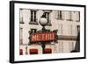 France, Paris, Street Light with Sign-David Barnes-Framed Photographic Print