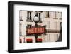 France, Paris, Street Light with Sign-David Barnes-Framed Photographic Print