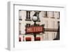 France, Paris, Street Light with Sign-David Barnes-Framed Photographic Print