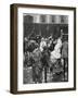 France. Paris. Street Scene. Bourgeois Family Boarding a Horse Carriage., 1864-null-Framed Giclee Print