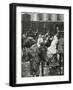 France. Paris. Street Scene. Bourgeois Family Boarding a Horse Carriage., 1864-null-Framed Giclee Print