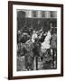 France. Paris. Street Scene. Bourgeois Family Boarding a Horse Carriage., 1864-null-Framed Giclee Print