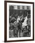 France. Paris. Street Scene. Bourgeois Family Boarding a Horse Carriage., 1864-null-Framed Premium Giclee Print