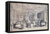 France, Paris, Three Provencal Brothers Restaurant, 1840-null-Framed Stretched Canvas