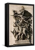 France. Paris. Triumphal Arch. Depart of 1792. La Marseillaise Personified on the Arc De Triomphe. -null-Framed Stretched Canvas