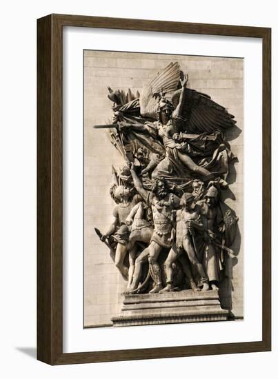 France. Paris. Triumphal Arch. Depart of 1792. La Marseillaise Personified on the Arc De Triomphe. -null-Framed Photographic Print