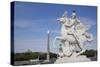 France, Paris, Tuileries Garden, Statue of Hermes (Mercury) with Pegasus-Samuel Magal-Stretched Canvas