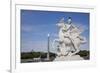 France, Paris, Tuileries Garden, Statue of Hermes (Mercury) with Pegasus-Samuel Magal-Framed Premium Photographic Print