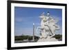 France, Paris, Tuileries Garden, Statue of Hermes (Mercury) with Pegasus-Samuel Magal-Framed Premium Photographic Print