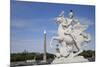 France, Paris, Tuileries Garden, Statue of Hermes (Mercury) with Pegasus-Samuel Magal-Mounted Premium Photographic Print