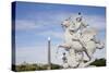 France, Paris, Tuileries Garden, Statue of Hermes (Mercury) with Pegasus-Samuel Magal-Stretched Canvas