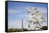 France, Paris, Tuileries Garden, Statue of Hermes (Mercury) with Pegasus-Samuel Magal-Framed Stretched Canvas