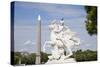 France, Paris, Tuileries Garden, Statue of Hermes (Mercury) with Pegasus-Samuel Magal-Stretched Canvas