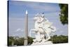 France, Paris, Tuileries Garden, Statue of Hermes (Mercury) with Pegasus-Samuel Magal-Stretched Canvas