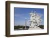 France, Paris, Tuileries Garden, Statue of Hermes (Mercury) with Pegasus-Samuel Magal-Framed Premium Photographic Print